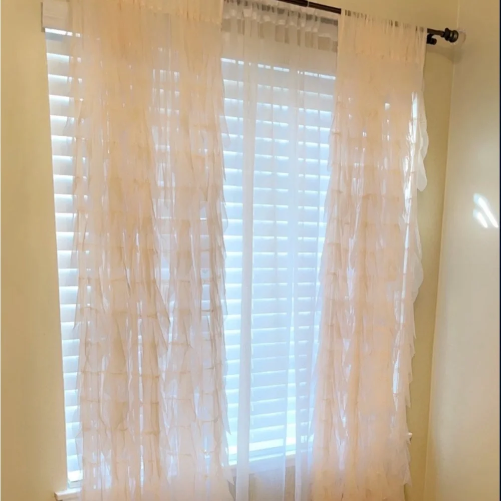 RH Baby & Child, Cascading Tulle Drapery Panel, Petal (Set Of 2)